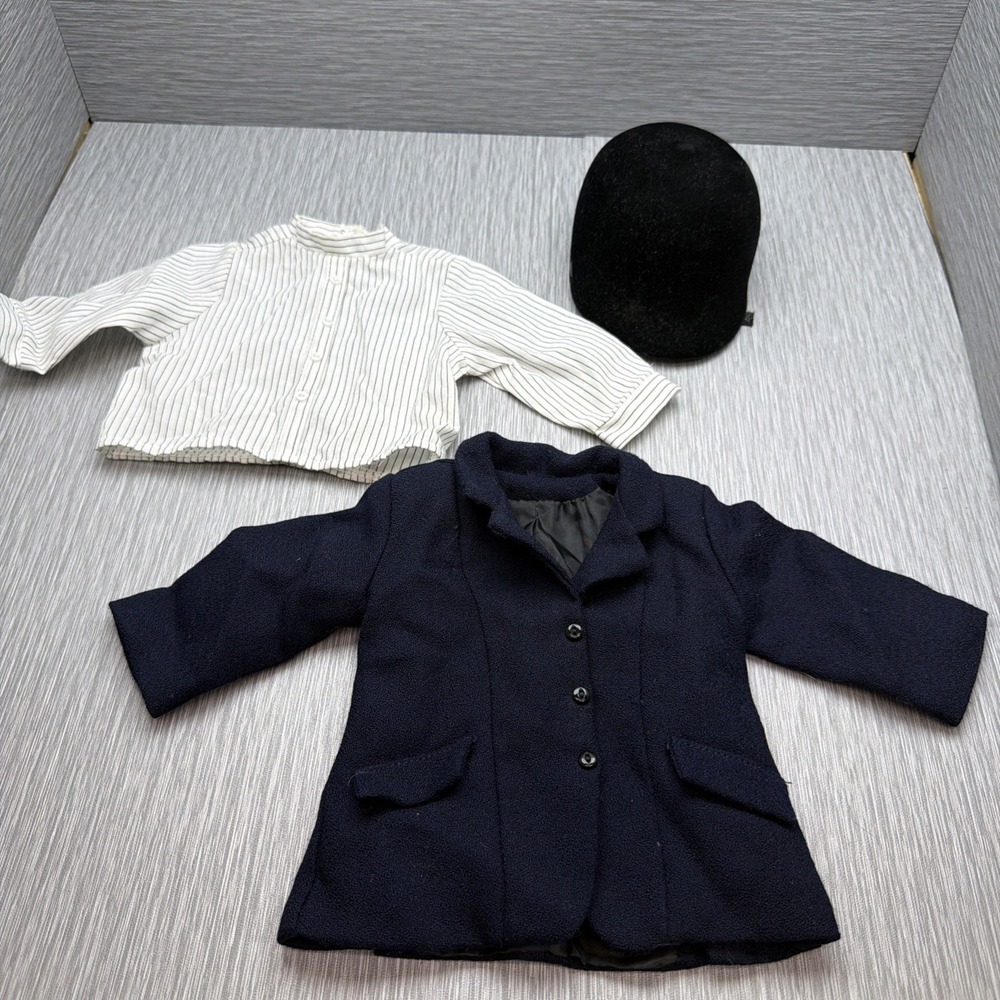 American Girl Blue Ribbon Riding Outfit Jacket Shirt Helmet 1998 Pleasant Co